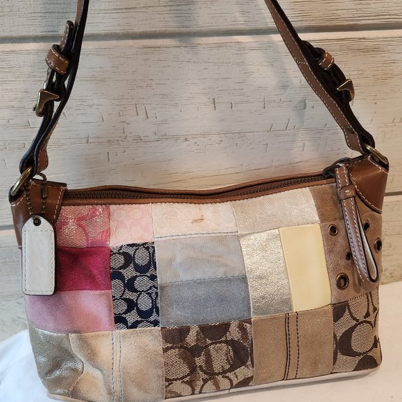 Small genuine coach patchwork handbag - Picture 1 of 5